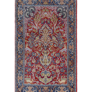 Appraisal: An Isfahan Wool Rug Second Half th Century feet inches