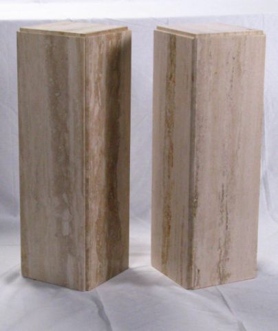 Appraisal: Pair of marble pedestals inches high and inches by inches