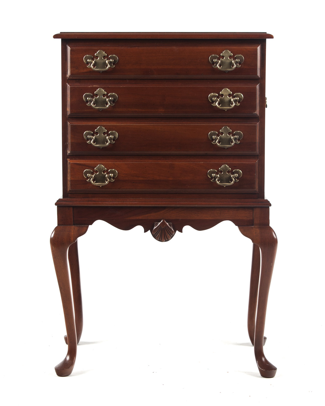 Appraisal: Queen Anne style mahogany silver chest with four equal drawers