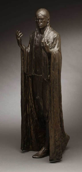 Appraisal: The Prophet The Prophet A patinated bronze figure of a