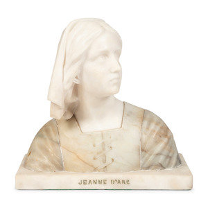 Appraisal: After Giuseppe Bessi Italian - Joan of Arc carved alabaster