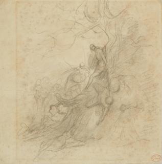 Appraisal: Gustave Dore - Original Untitled Pencil Sketch for Engraving of