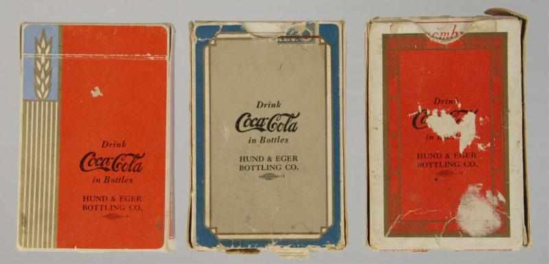 Appraisal: Lot of Coca-Cola Decks of Cards Description The all red