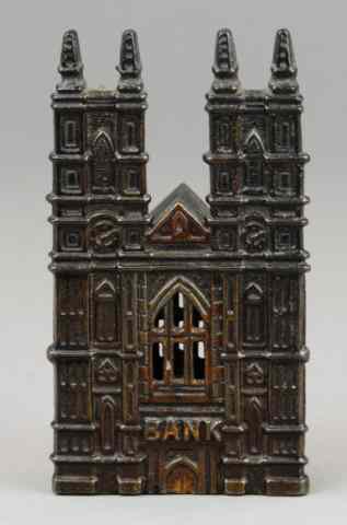 Appraisal: WESTMINSTER ABBEY STILL BANK Sydenham McOustra England cast iron japanned