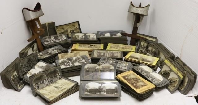 Appraisal: STEREO VIEWS STEREOGRAPHS OR STEREOSCOPECARDS ALONG WITH VIEWERS STEREOSCOPES ONE