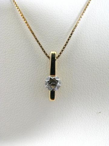 Appraisal: K yellow gold ct round diamond solitaire pendant on K