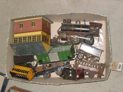 Appraisal: Playworn Continental Trains including clockwork Karl Bub Locomotive trucks and