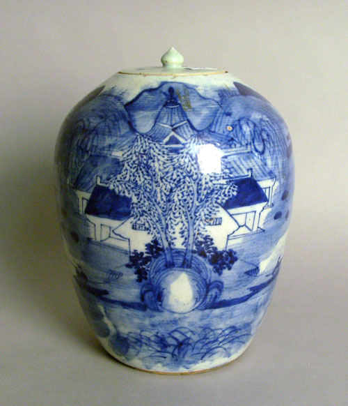 Appraisal: Chinese blue and white porcelain ginger jar th c h