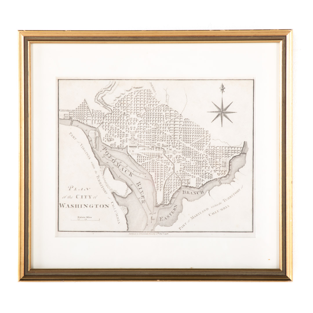 Appraisal: Isaac Weld Plan of the City of Washington Irish -