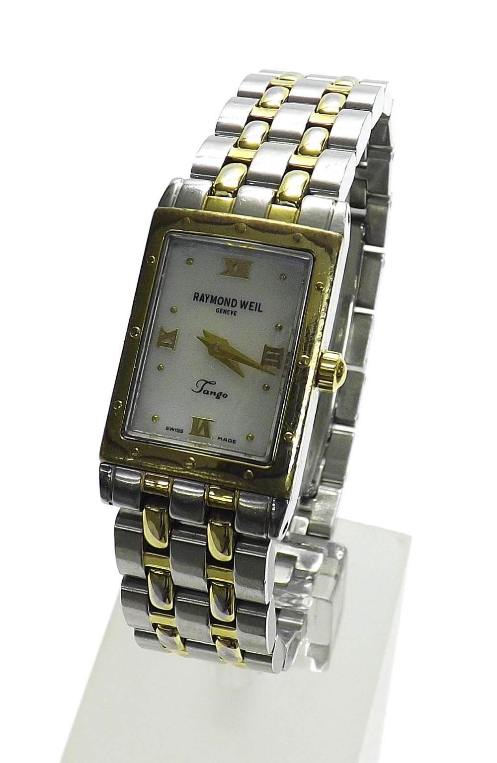 Appraisal: LVJ V Raymond Weil Tango bi-colour lady's bracelet watch ref