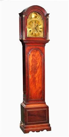 Appraisal: A GEORGE III MAHOGANY EIGHT DAY LONG CASE CLOCK the