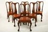 Appraisal: DINING CHAIRS - Set of six Chippendale style mahogany dining