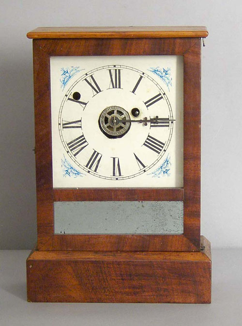 Appraisal: Waterbury mahogany shelf clock h together with a Seth Thomas