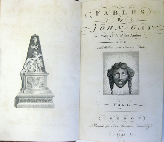 Appraisal: GAY JOHN Fables Engraved titles and plates including by william