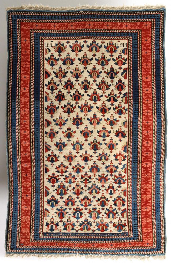 Appraisal: A VERY FINE IVORY FIELD CAUCASIAN KUBA RUG DATED The