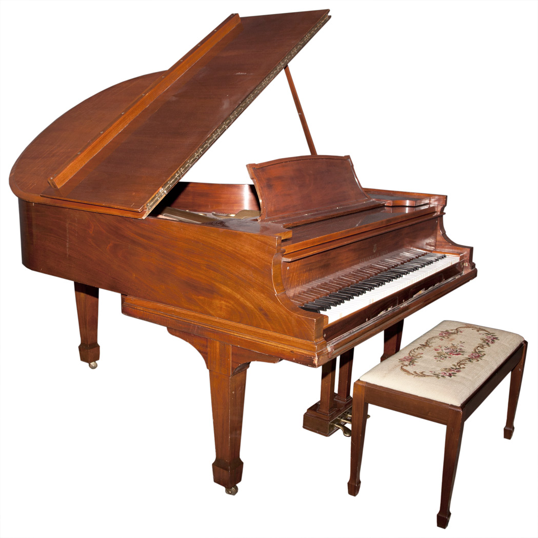 Appraisal: Steinway Sons Mahogany Piano Circa Serial no with faux ivory