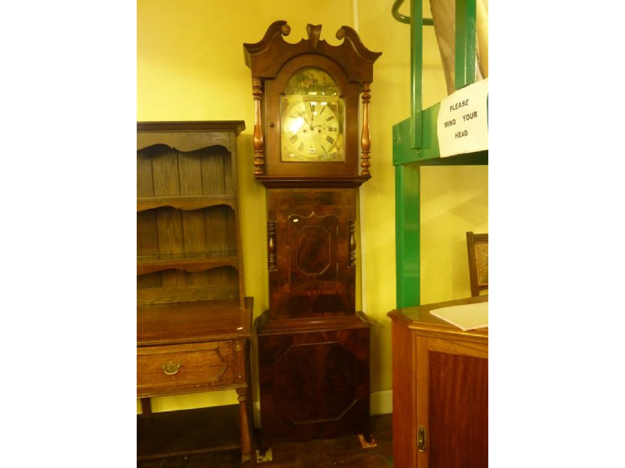 Appraisal: A substantial Victorian North Country long case clock the wide