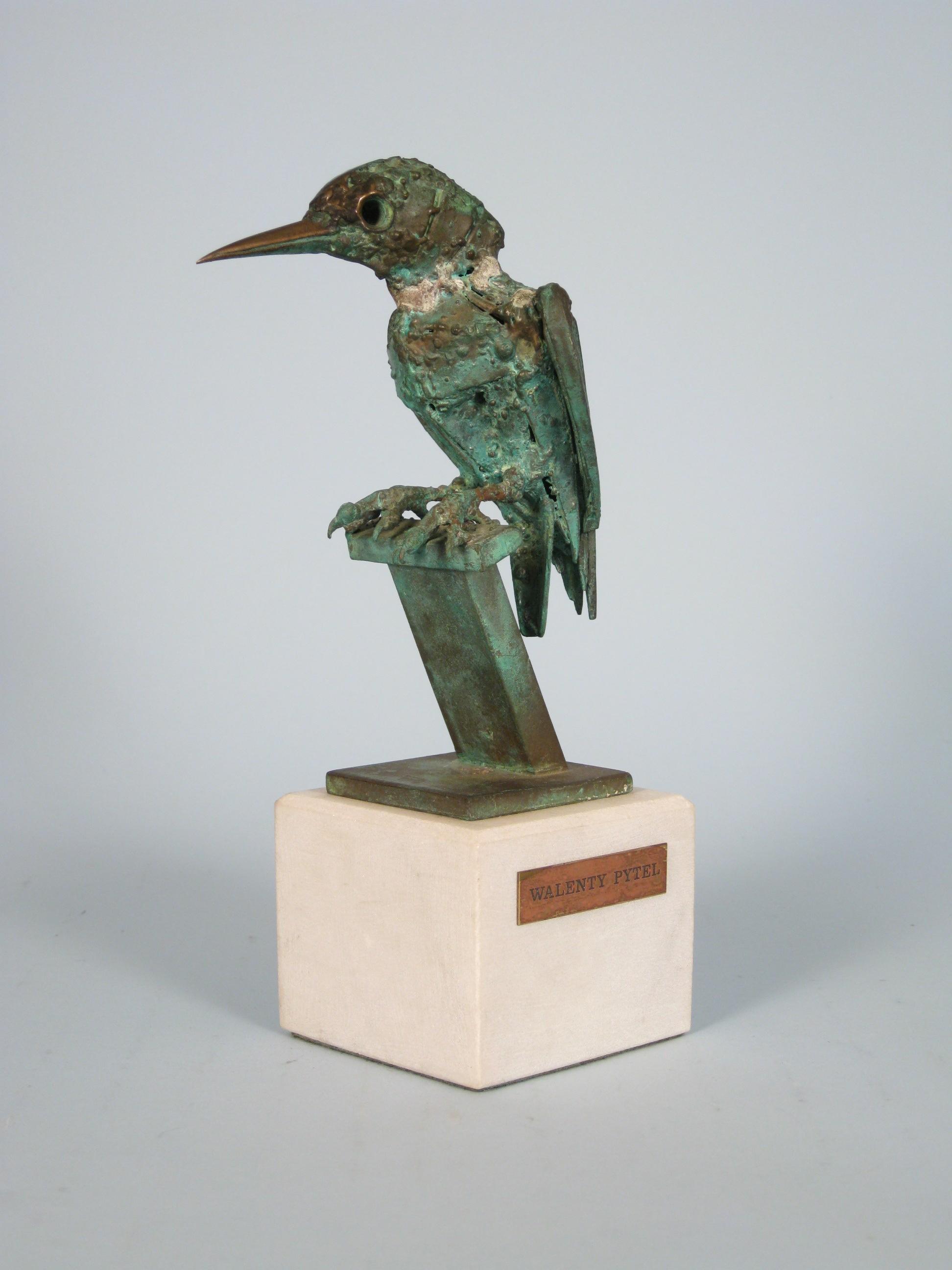 Appraisal: WALENTY PYTEL Bronze model of a Kingfisher on marble base