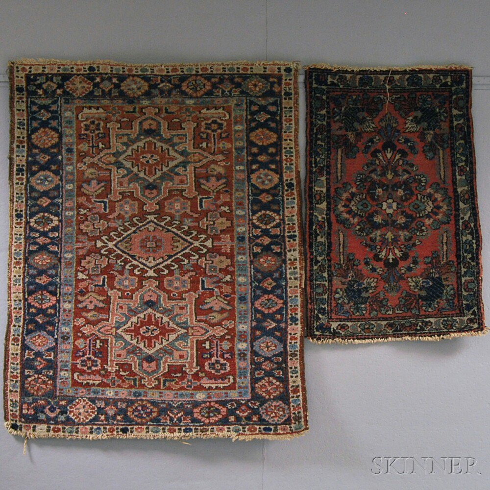 Appraisal: Two Northwest Persian Rugs th century a Hamadan mat ft