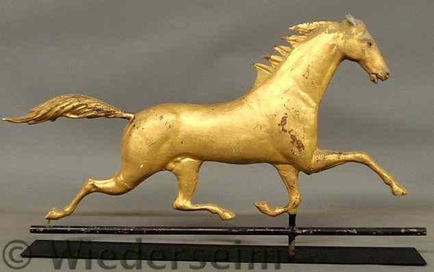 Appraisal: Fine full body molded running stallion weathervane late th c