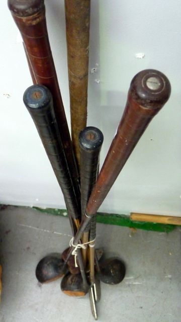 Appraisal: A collection of golf clubs comprising Helen Hicks steel shaft