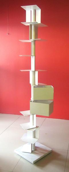 Appraisal: A CONTEMPORARY FLOOR STANDING CD DVD RACK ON A MARBLE