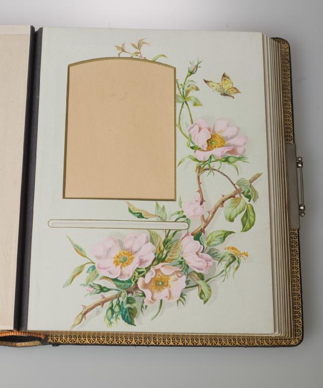 Appraisal: GOOD EDWARDIAN PHOTOGRAPH ALBUM FLOWERS OF THE FOREST with silver-plated