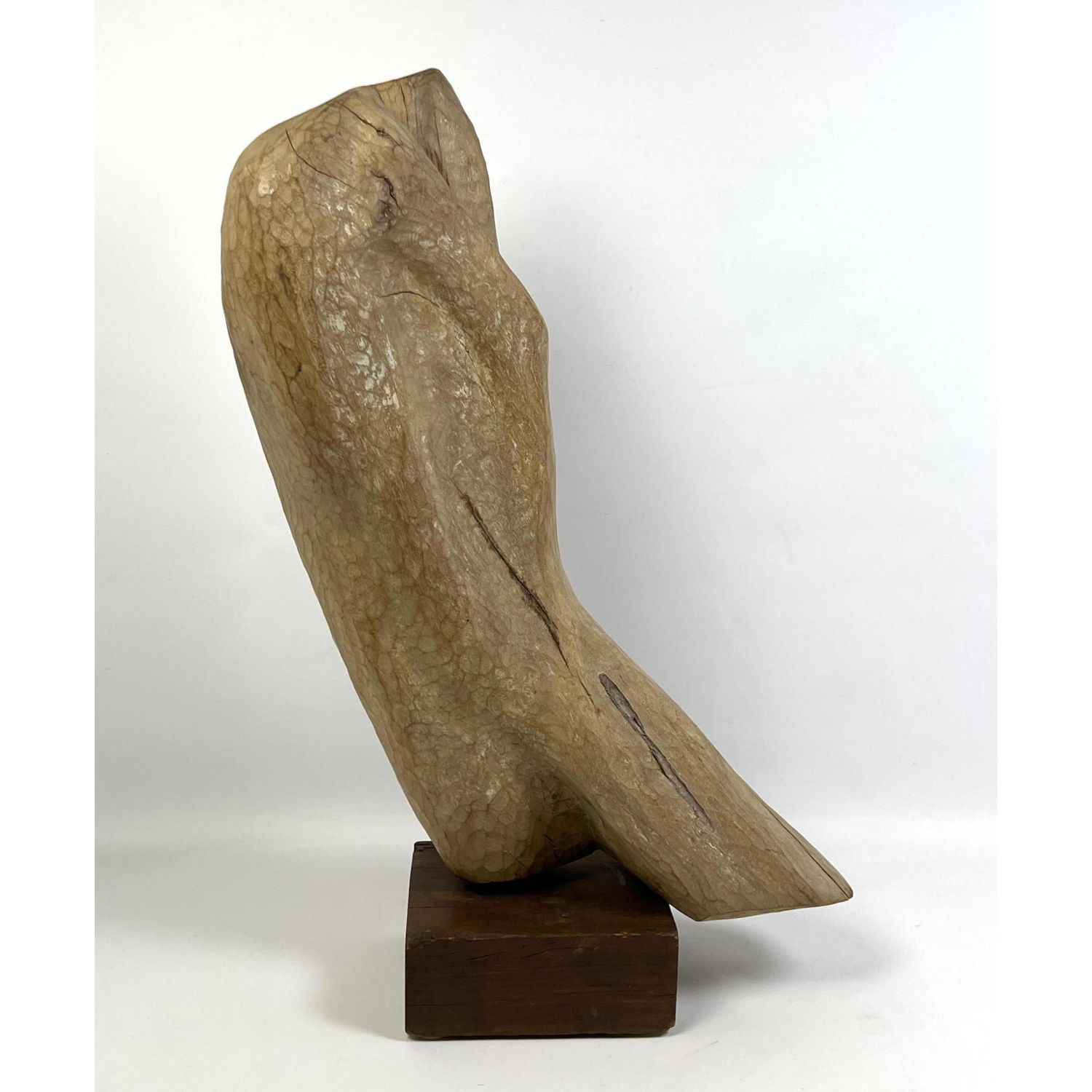 Appraisal: Abstract Modern Carved Wood Sculpture Base dims x x Dimensions