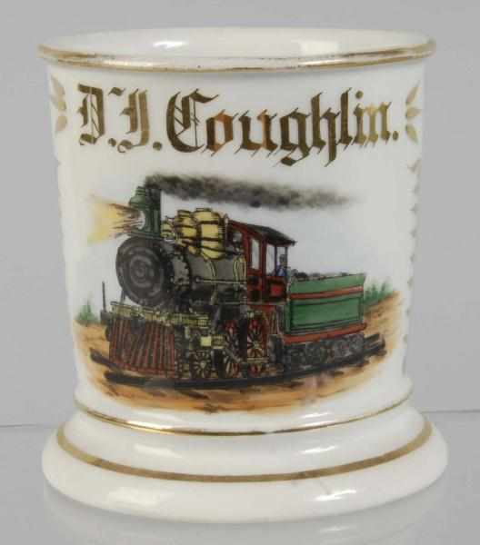 Appraisal: Railroad Shaving Mug Description Marked D J Coughlin across top