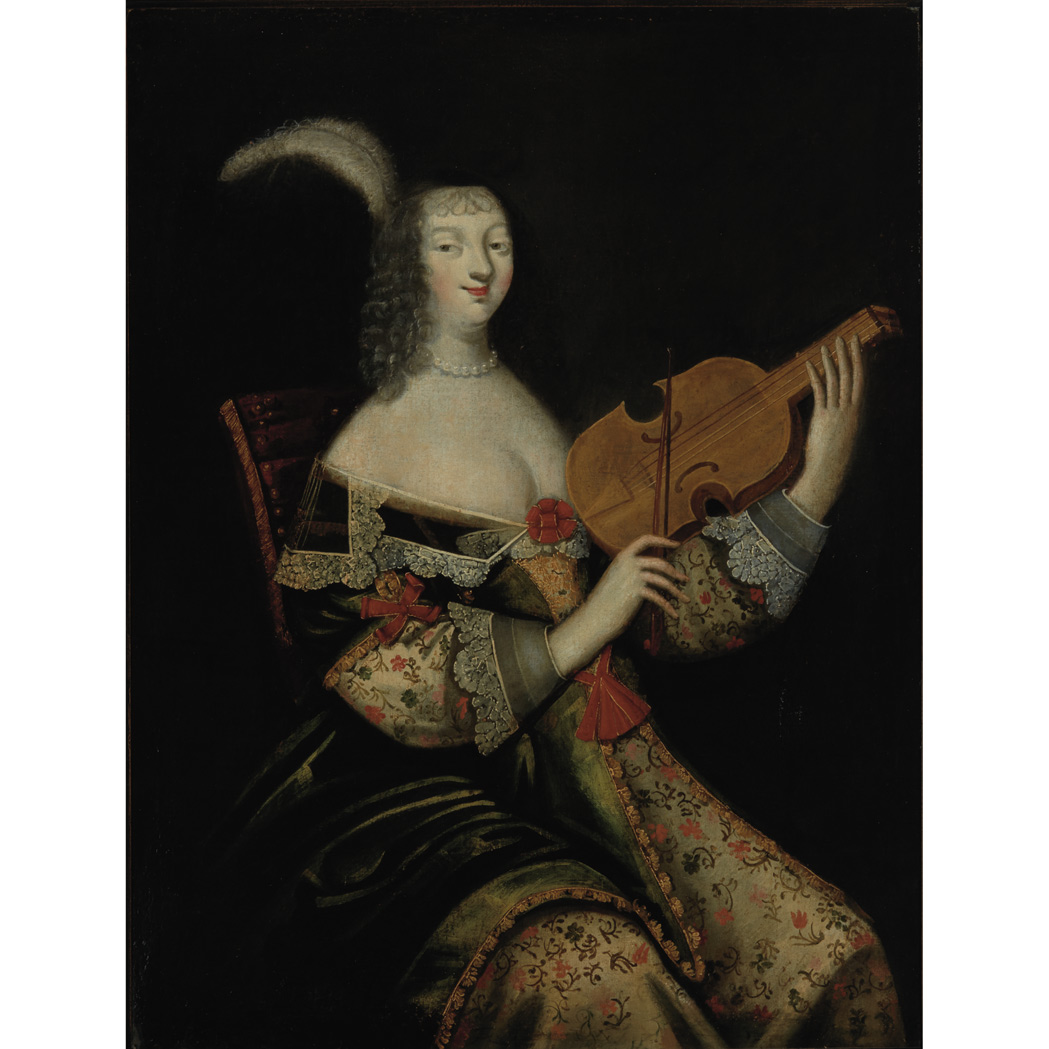 Appraisal: English School th Century A Lady Playing a Viola da