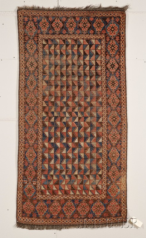 Appraisal: Beshir Rug West Turkestan second half th century wear to