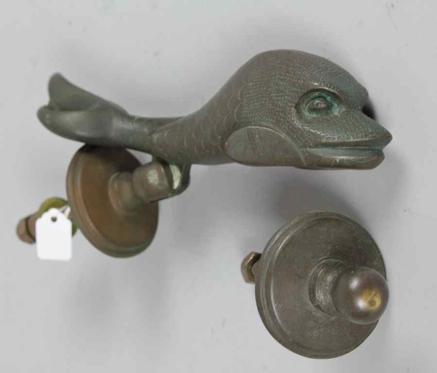 Appraisal: MALTESE BRONZE FISHFORM DOOR KNOCKER h in Provenance purchased in