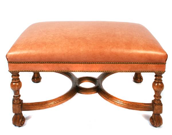 Appraisal: A Louis XIV style tabouret modern height in width in