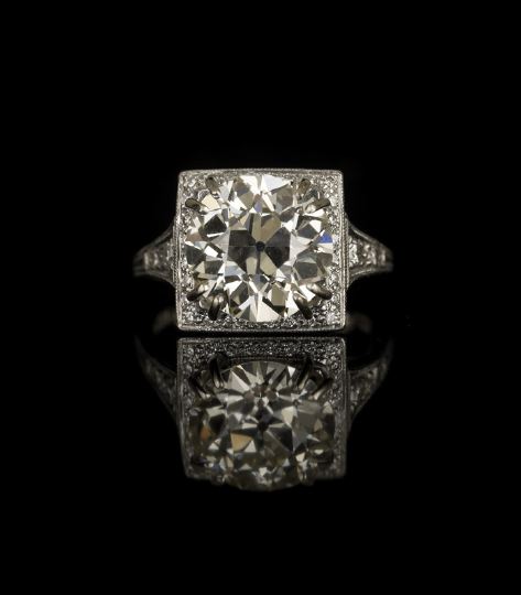 Appraisal: Brilliant Lady's Platinum and Diamond Engagement Ring composed of a