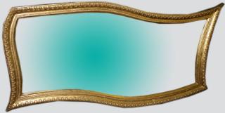 Appraisal: Ornate gilt wave over mantle mirror circa 'w x h