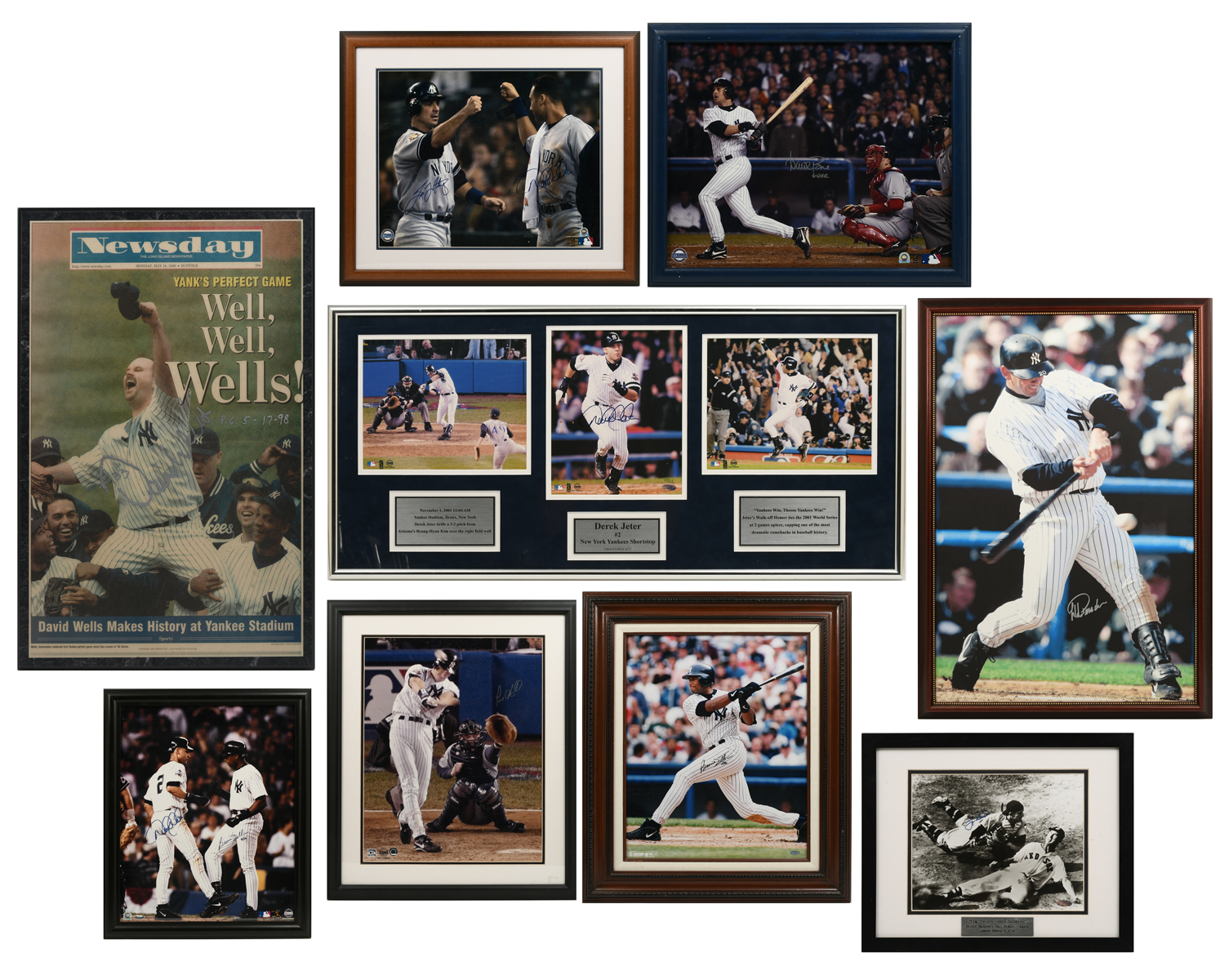 Appraisal: MEGA NEW YORK YANKEES MEMROBILIA LOT Signed front-page cover of