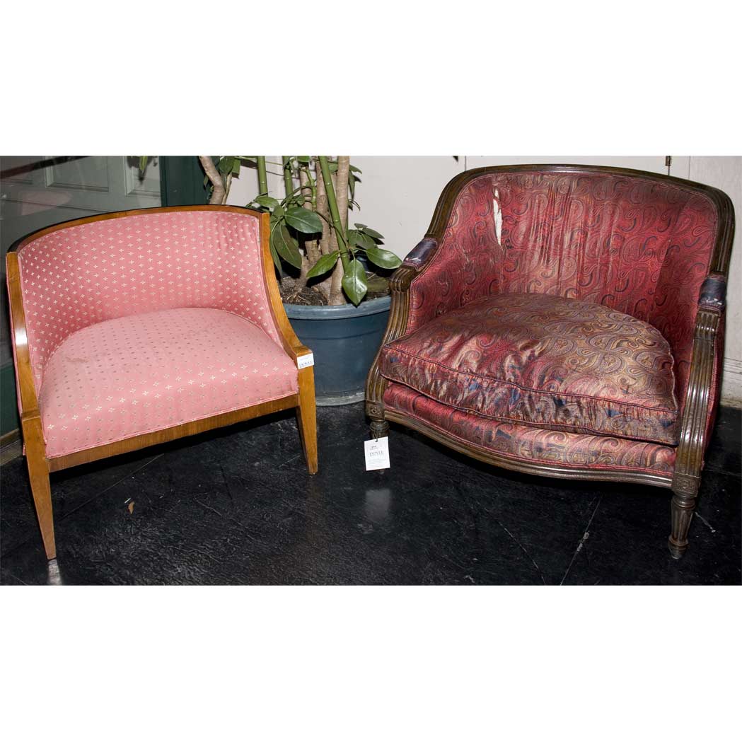 Appraisal: Two Upholstered Bergeres