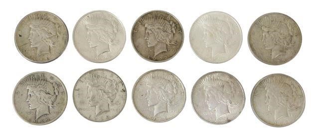 Appraisal: lot of U S Peace Silver Dollars D S