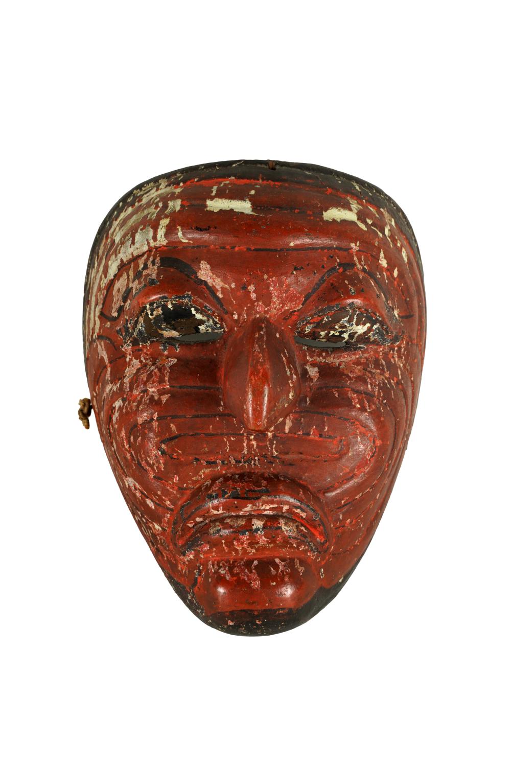 Appraisal: TRIBAL PAINTED MASKwood carved Condition with slight loss of paint