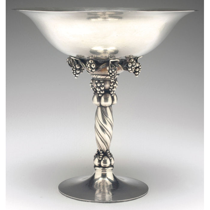 Appraisal: Rare and large Georg Jensen compote big example form in