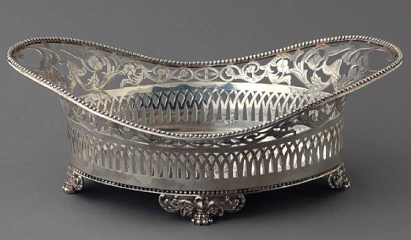 Appraisal: A sterling reticulated basket Tiffany amp Co New York NY