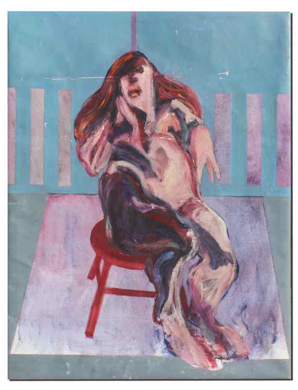 Appraisal: RAMPOLLA Frank American - Female Nude Seated in a Chair