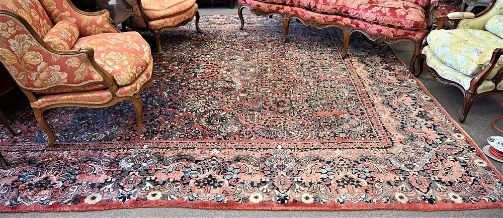 Appraisal: Sarouk Oriental Carpet ' x ' circa Sarouk Oriental Carpet