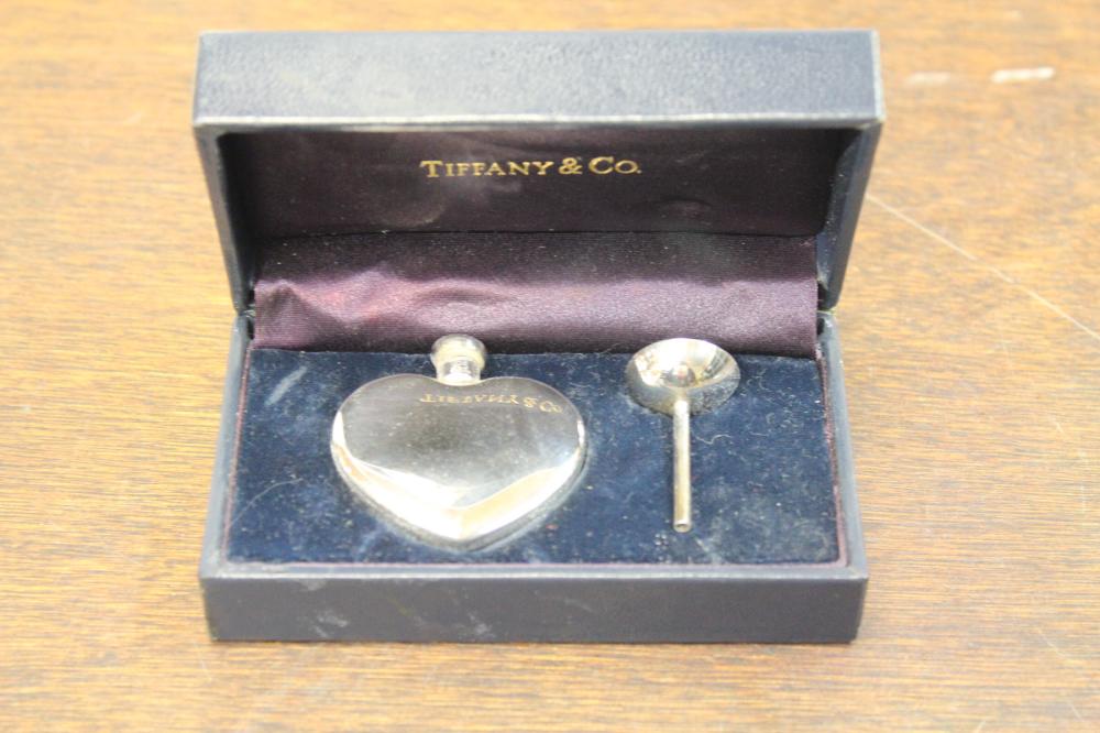 Appraisal: TIFFANY CO STERLING SILVER PERFUME FLACON AND FUNNEL in original