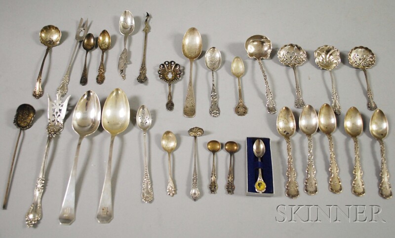 Appraisal: Group of Assorted Mostly Sterling Silver Flatware including a boxed