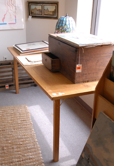 Appraisal: Oak Work Table H L W