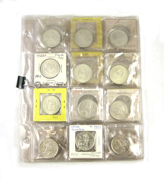 Appraisal: U S SILVER COMMEMORATIVE HALF DOLLAR COLLECTION coins including Columbia