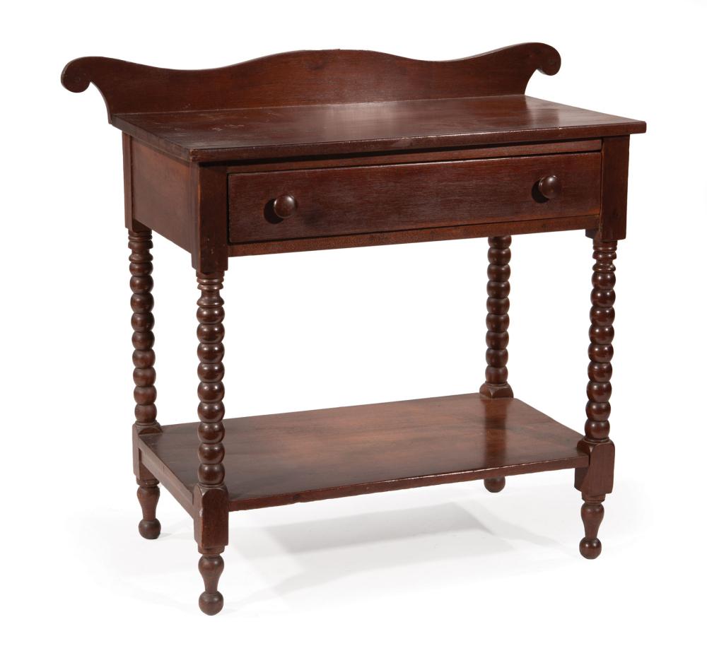 Appraisal: American Late Classical Carved Mahogany Side Table early-to-mid th c