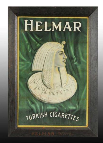 Appraisal: Paper Helmar Turkish Cigarettes Poster Description Framed under glass in