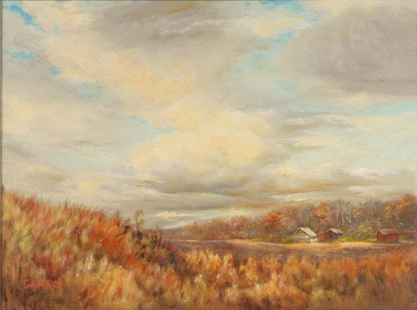 Appraisal: Jean Coval Garro American b Cloud Shadows oil on canvas